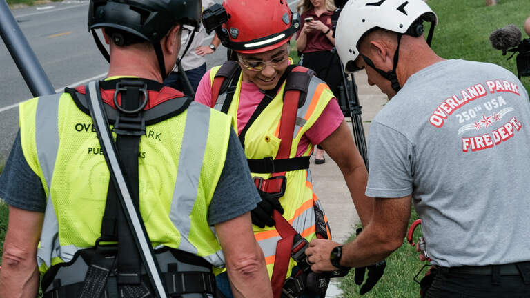 A 150-foot crawl under Overland Park lake to ‘get eyes on’ inside of dam. See video