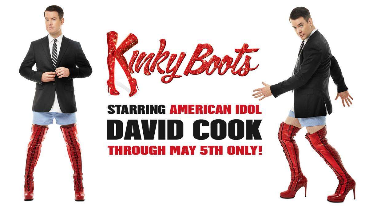 Former American Idol winner and Kansas City-area native David Cook will make his Broadway debut in "Kinky Boots" in April.