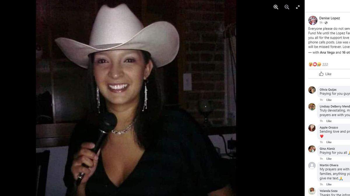 A photo placed on Facebook in tribute to Lisa Lopez-Galvan, who was killed Wednesday at Union Station in a hail of gunfire.