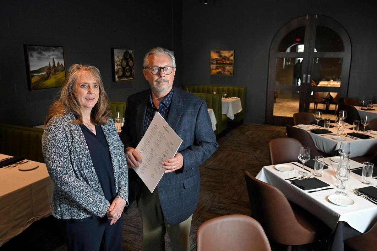 Phyllis and Michael Gregg have opened McGregor’s Butcher & Bistro, 11300 W. 135th St., in Overland Park. They are seen in the dining room of the bistro.