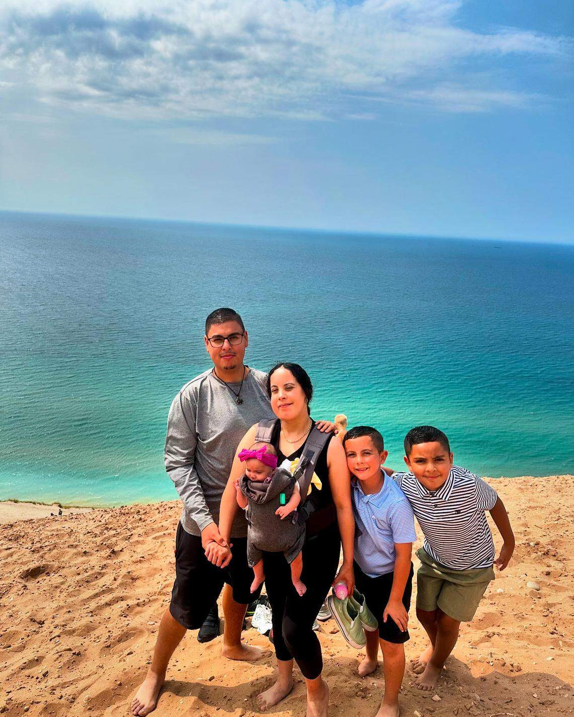 Contreras-Cervantes with his family.