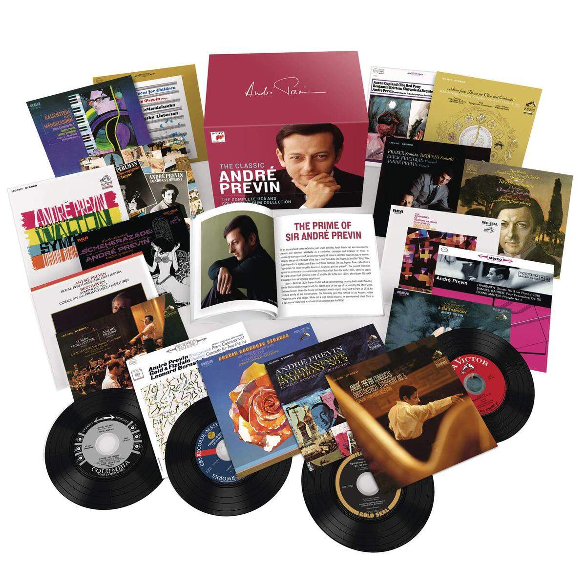 “Classic André Previn” is a boxed set that contains all 54 albums Previn recorded for RCA and Columbia in the ’60s and ’70s.