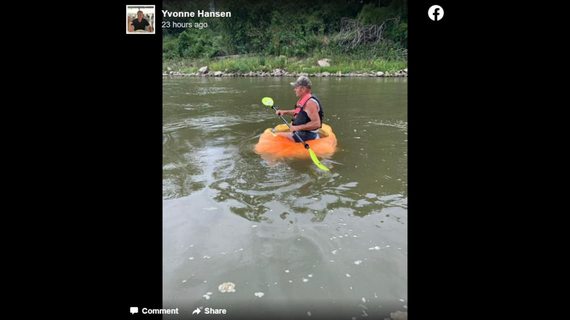 A Nebraska man paddled 38 miles down the Missouri River in a giant pumpkin, in an effort to set a world record, according to the City of Bellevue.