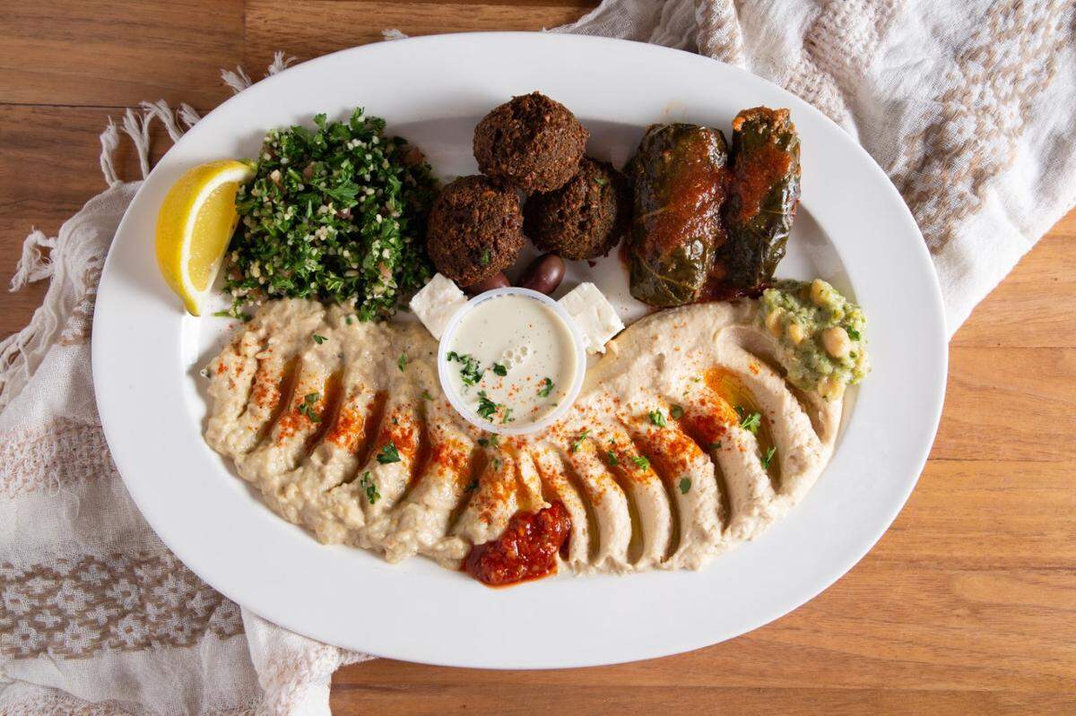 A combo meal at Jerusalem Cafe.