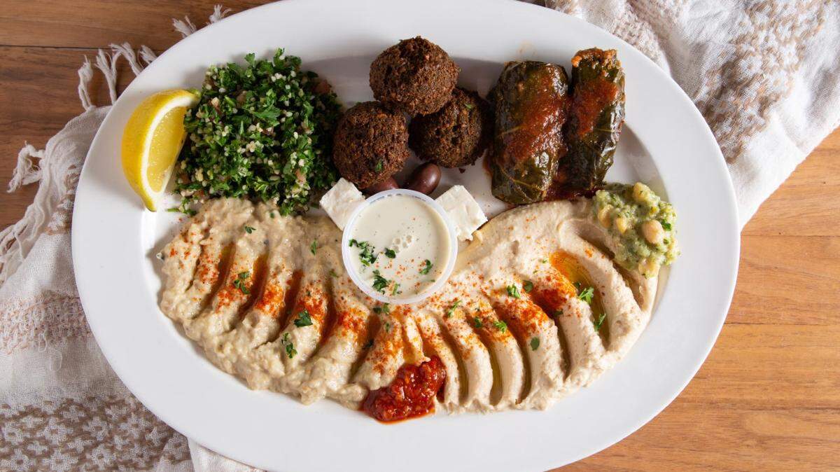 A combo meal at Jerusalem Cafe.