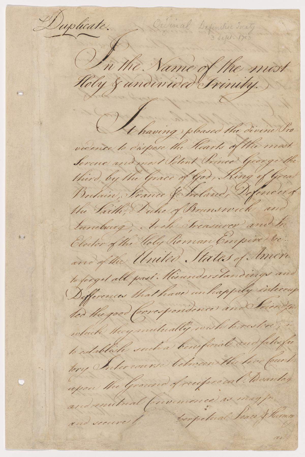The 1783 Treaty of Paris