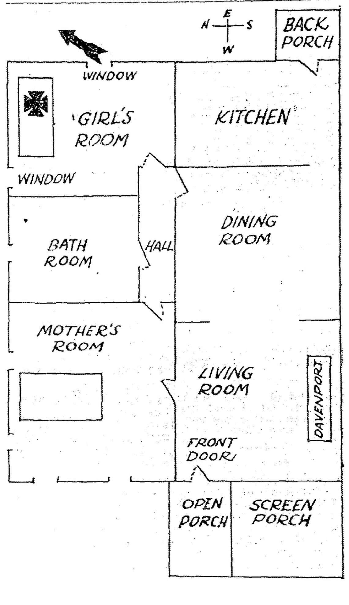 A diagram shows the Welsh family’s Brookside home.