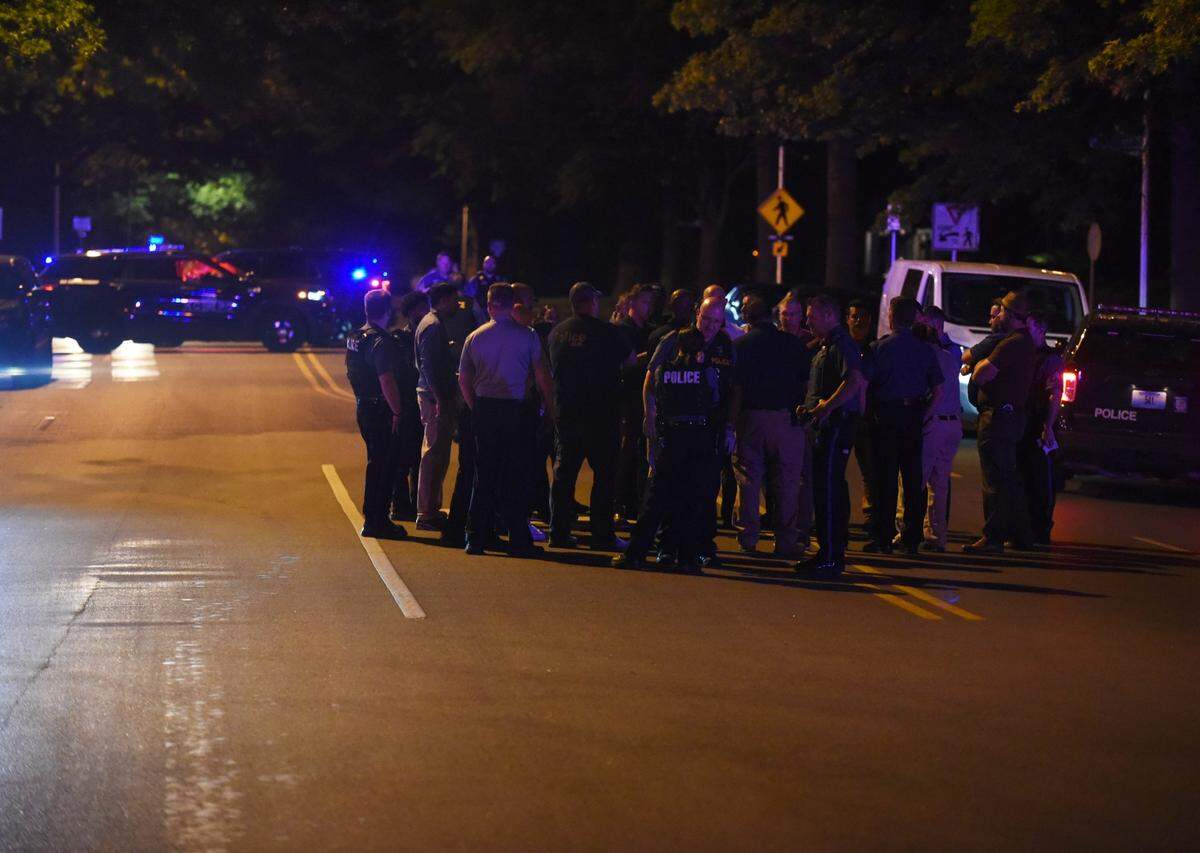 Kansas City police on Thursday were searching for a man wanted for several violent felony crimes, including shooting at police officers and carjacking a person in the Brookside Plaza area.