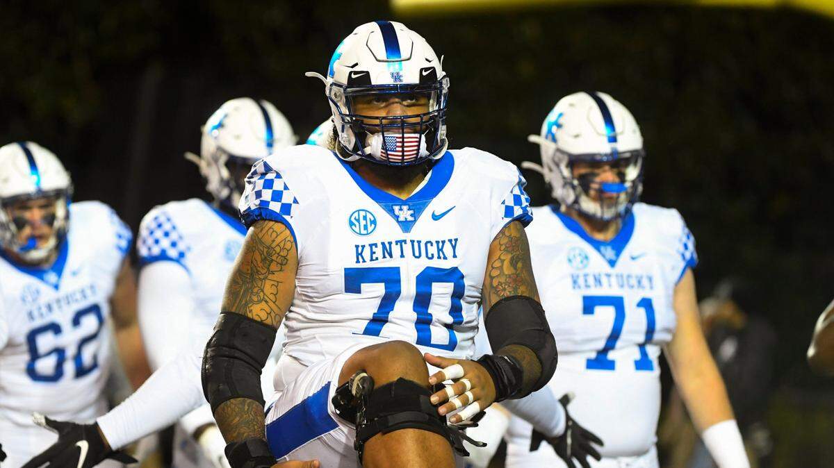 The Chiefs on Saturday selected University of Kentucky tackle Darian Kinnard (No. 70) in the 2022 NFL Draft. Kinnard was a consensus All-America pick for the Wildcats.