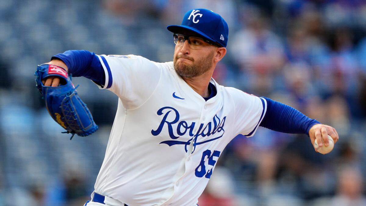 Royals pitcher Noah Cameron got the start and pitched well against the Cincinnati Reds on Wednesday, May 28, 2025 at Kauffman Stadium in Kansas City.