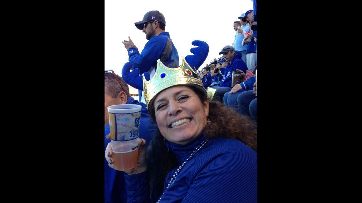 Staci Parelman at the conference-winning final game (4-0) against the Orioles, Oct. 15, 2014.