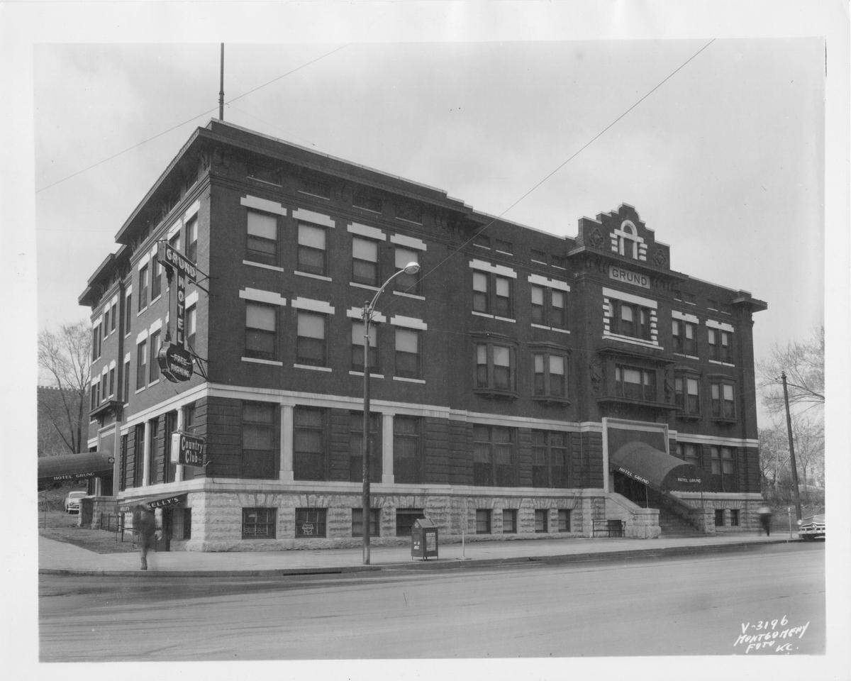 The Grund Hotel stood at Ann Avenue and North Sixth St. in Kansas City, Kansas.
