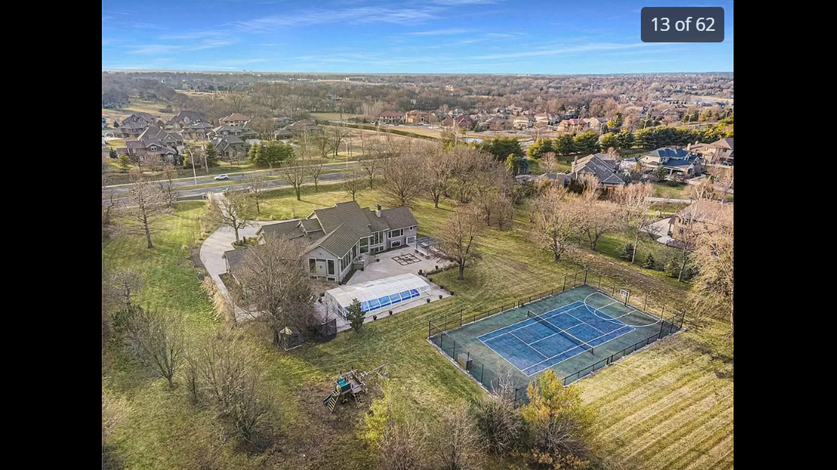 The home at 15525 Switzer Road in Overland Park is listed on Zillow for $3,175,000.