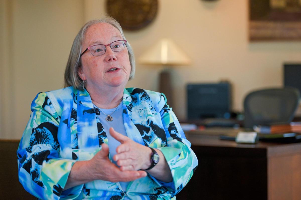 Secretary Laura Howard of the Kansas Department for Children and Families, in a photo from August 2022.