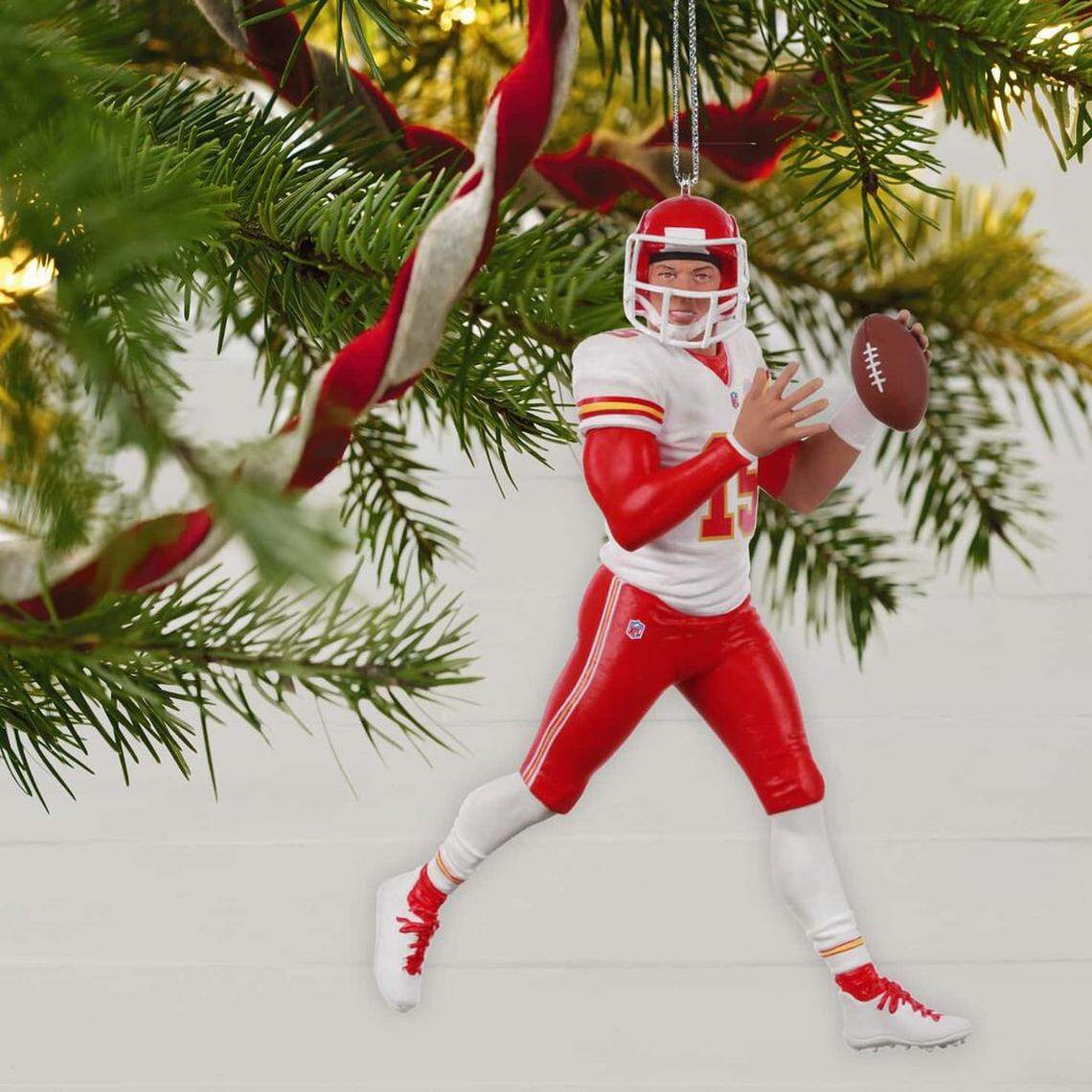 The Patrick Mahomes “Making the Play” Keepsake ornament from 2019.