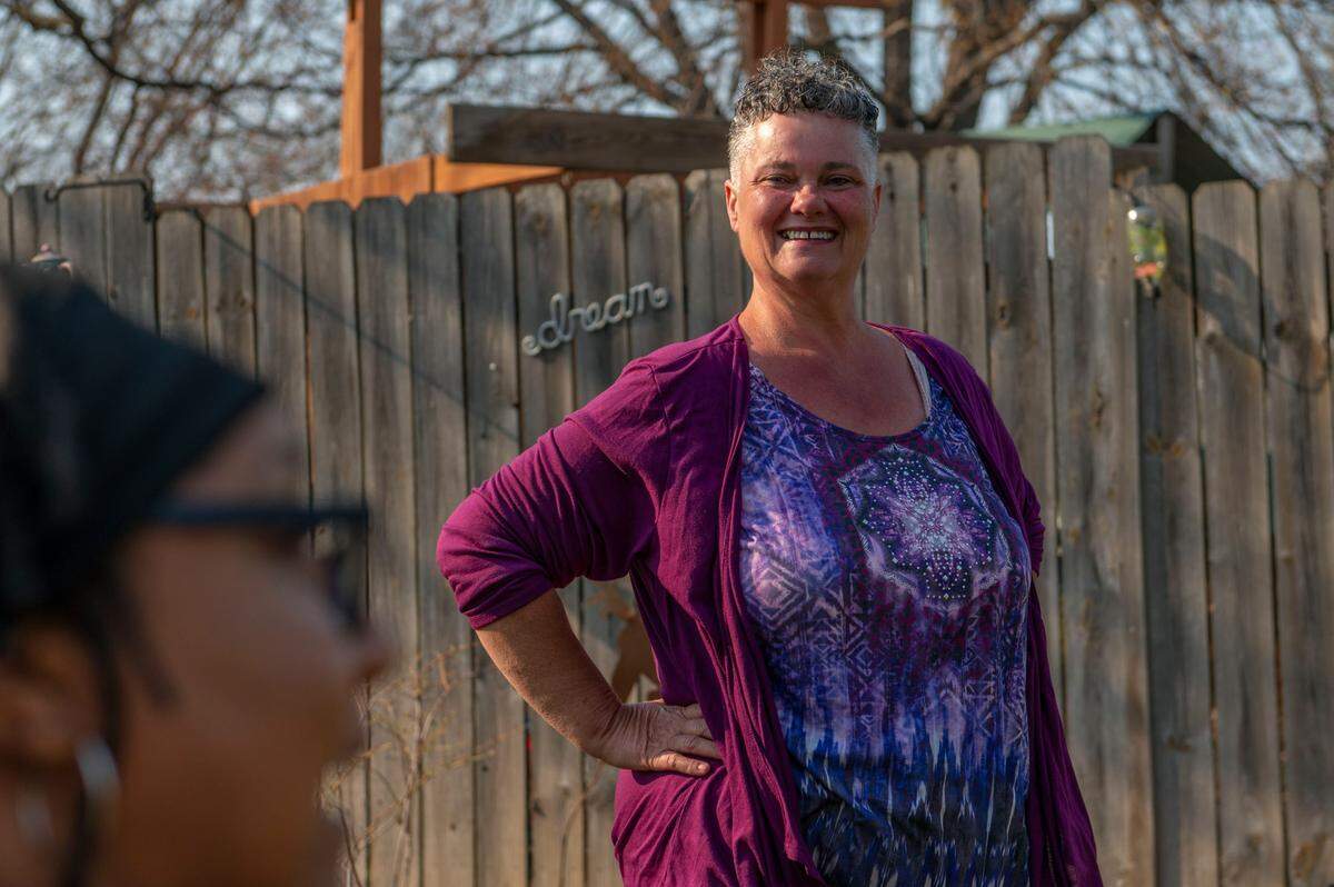 Heather Gray-Johnson gives a tour of her home garden in Kansas City. Gray-Johnson is an avid home gardener and member of the Kansas City Area Gardening Group on Facebook.