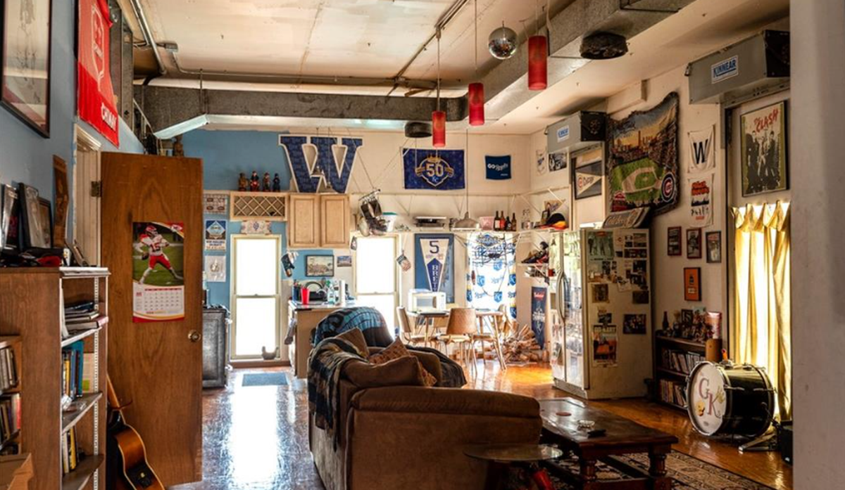 A loft on the top floor of 4112 Pennyslvania Ave. in Westport.