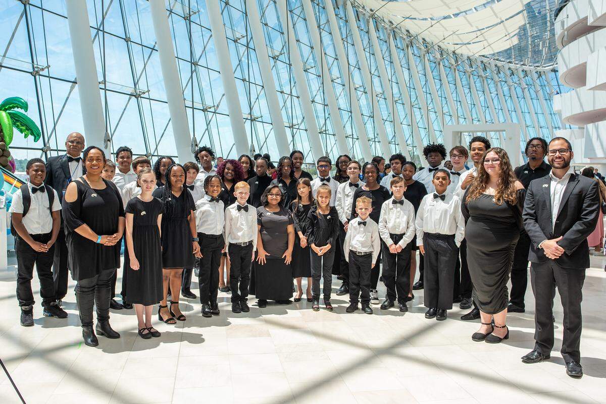 The A-Flat Youth Orchestra is an urban youth orchestra started by a local engineer in the basement of a Kansas City church in 2017 and now has played on stage at the Kauffman Center for the Performing Arts.