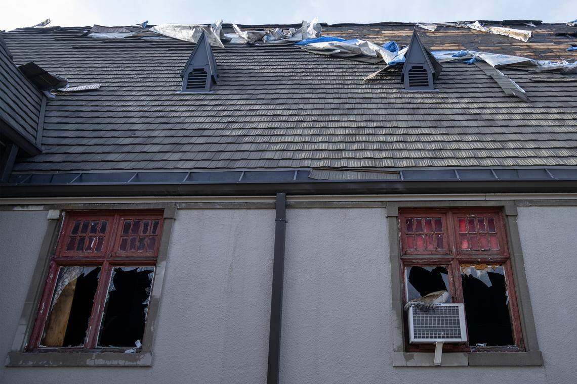 A fire heavily damaged a vacant church in the 2400 block of West Paseo Boulevard in the Beacon Hill neighborhood Sunday night. The church, West Paseo Christian Church, was seen on Monday, Jan. 5, 2025. 