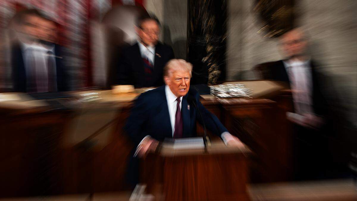President Donald Trump addresses a joint session of Congress at the U.S. Capitol on Tuesday, March 4, 2025. Josh Morgan-USA TODAY via Imagn Images
