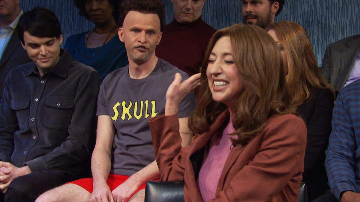 Kansas City’s Heidi Gardner, a “Saturday Night Live” cast member, has gone viral for breaking character and laughing during a sketch where host Ryan Gosling dressed as cartoon slacker Beavis and fellow cast member Mikey Day, seen here, was Butt-Head.