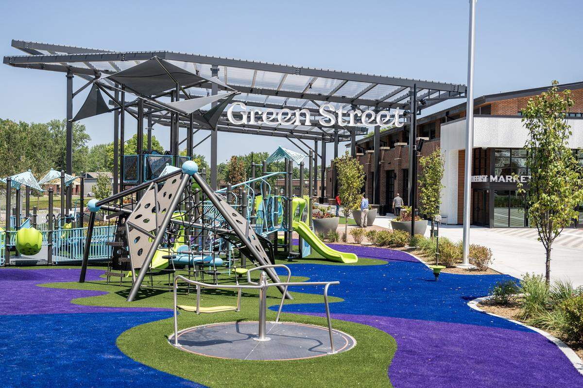 A play area is seen at the Green Street development on Tuesday, Aug. 5, 2025, in Lee's Summit.