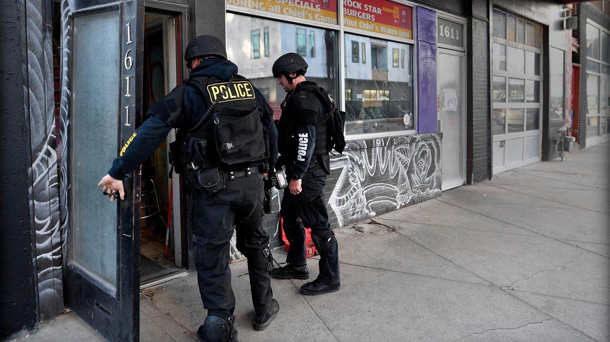 Members of the Kansas City Police Department and SWAT team were dispatched to a building in the West Bottoms on Dec. 9, 2019, where Rockstar Burgers is located.