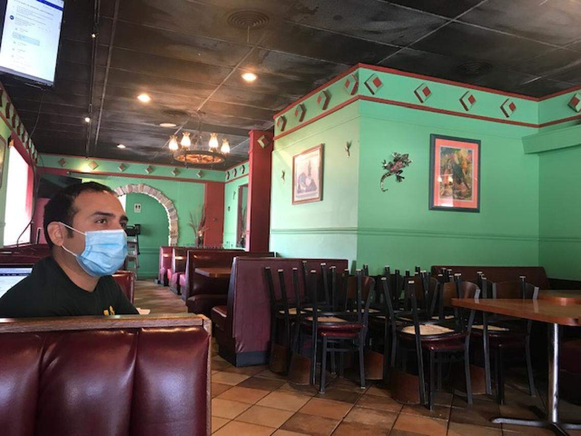 “This is a ghost town. The whole area,” said Joe Cordero, operations manager at Mi Ranchito Cocina & Cantina in downtown Overland Park. Since the COVID-19 stay-at-home order took effect March 24, work hours have been cut and sales are off at least 50 percent as the Mexican restaurant relies on takeout and curbside orders.