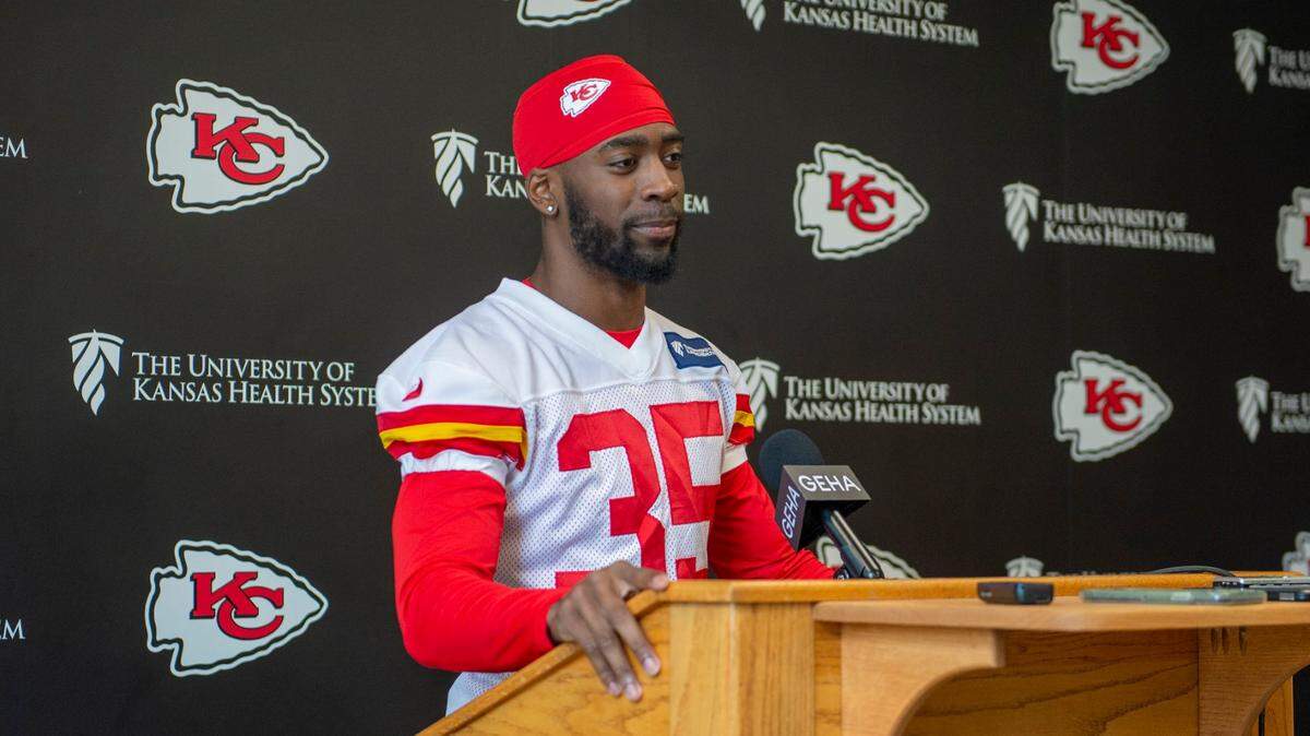 Rookie Chiefs defensive back Jaylen Watson speaks about the impact his mother has made in his life on Sunday, Mother’s Day 2022, at the team’s Kansas City training facility.