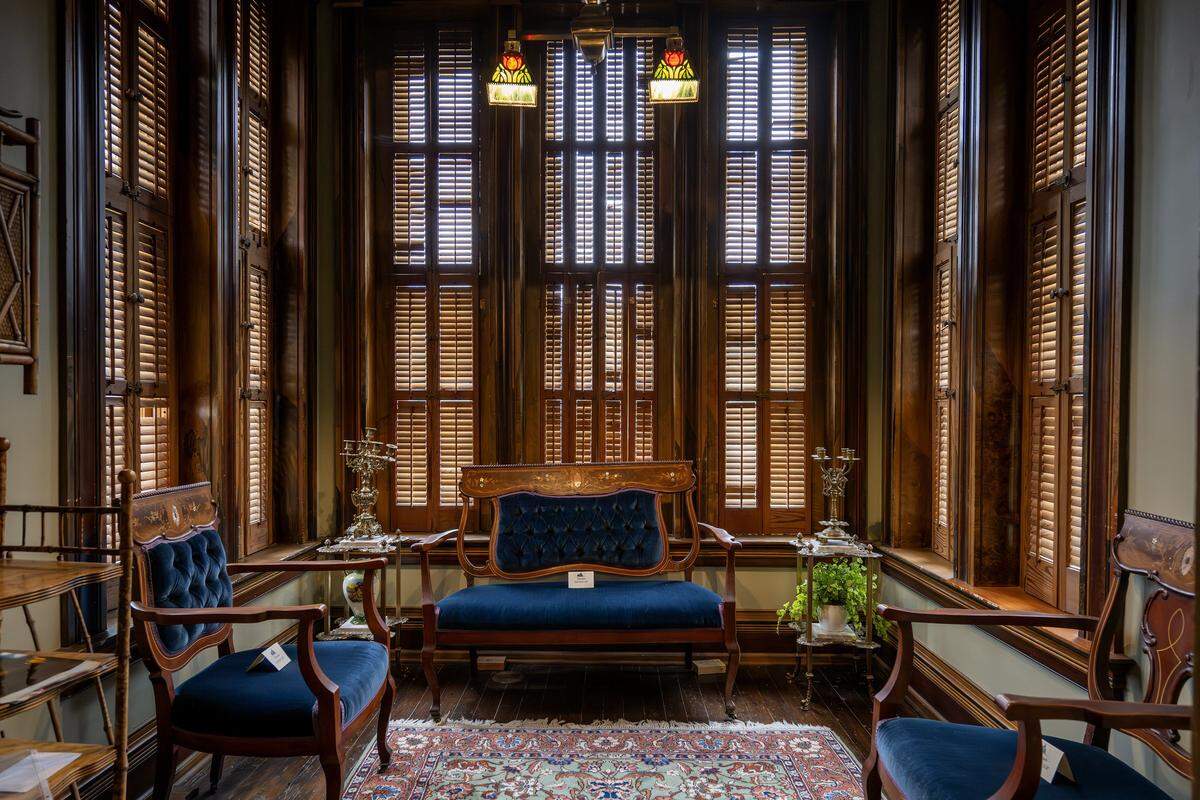 A smoking room is seen at the Vaile Mansion on Tuesday, May 5, 2026, in Independence.