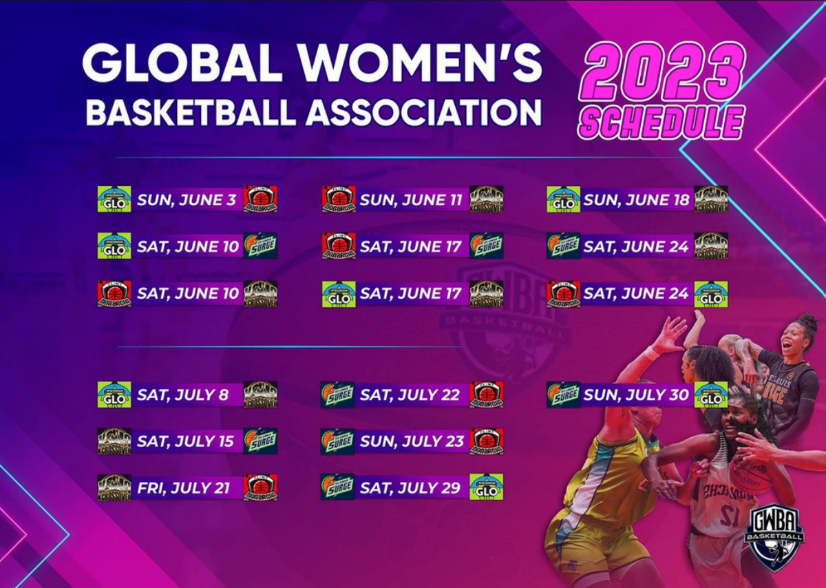 The Global Women’s Basketball Association’s 2023 schedule shows games between the midwest-based league’s four teams, including the new KCrossover based in Kansas City.