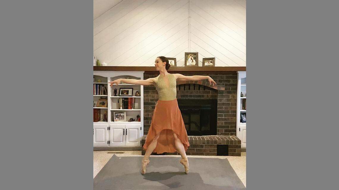 Danielle Bausinger, who has danced with the Kansas City Ballet since 2014, has discovered the limitations of her home studio.