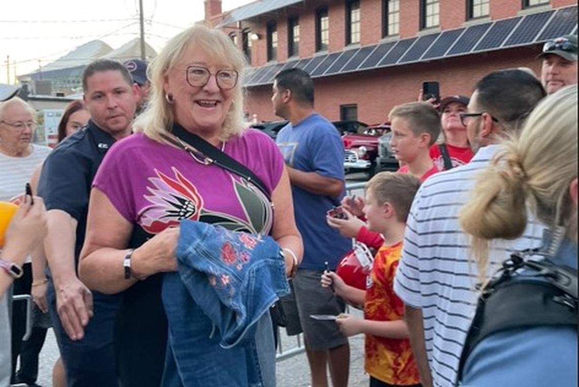 Donna Kelce at Kelce Car Jam on Saturday night.