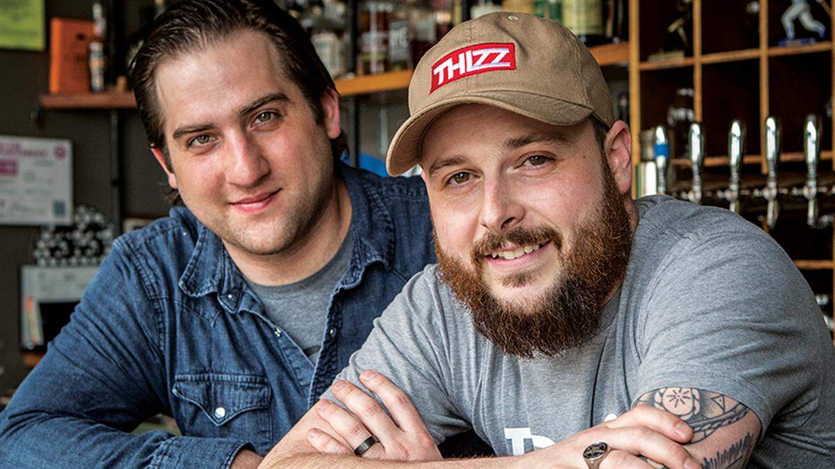 Belfry bartenders John Agee (left) and Jake Hayde collaborated on the recipe for The Body and the Blood, a scotch and sage cocktail garnished with an unsanctified communion wafer.