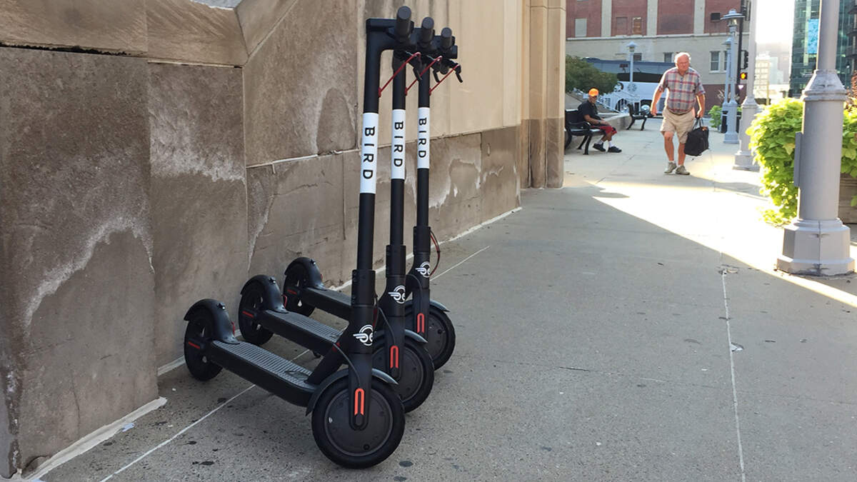 Electric scooters (pictured) along with electric bicycles are subject to the same traffic laws that must be observed by bicyclists and drivers on the road.