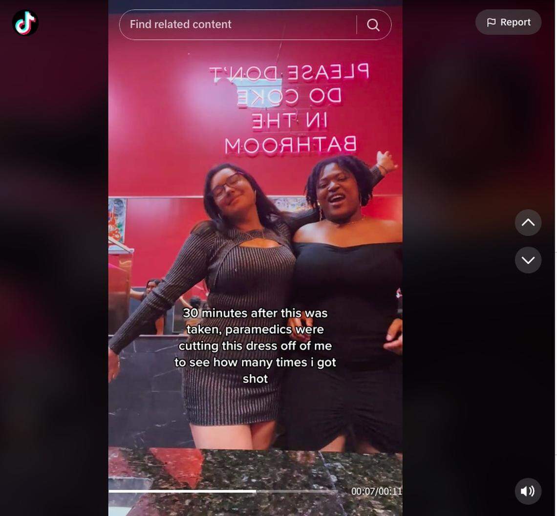 Angelina Wiley right before she was shot early on New Year’s Day.