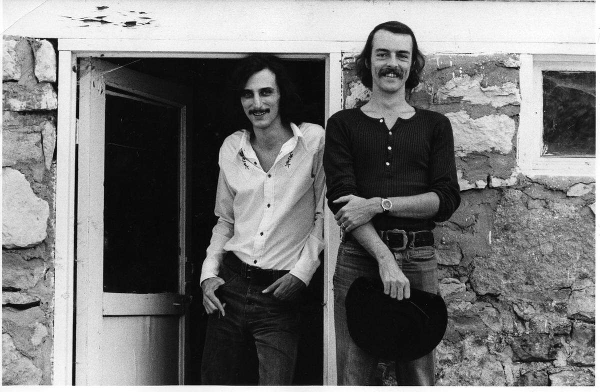 Michael Brewer, right and Tom Shipley pose for a photo in 1971, when their “One Toke Over the Line” was a Top 10 hit.