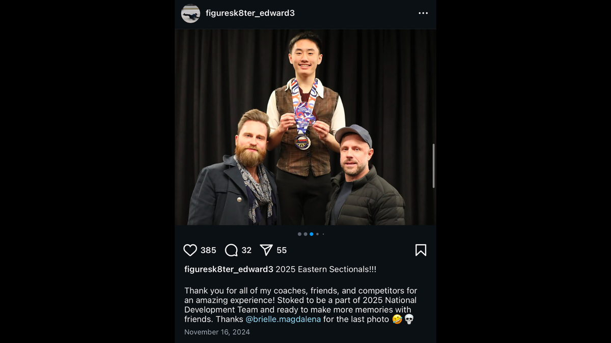 A screenshot of a photo from Edward Zhou’s Instagram account.