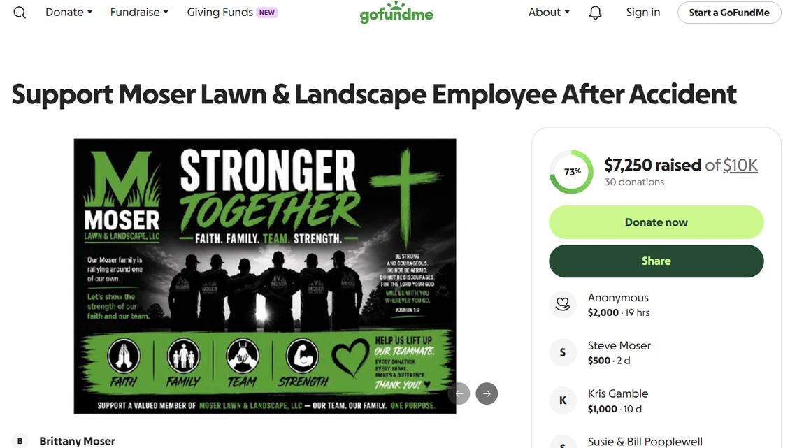 GoFundMe started for man hit by vehicle while mowing at Johnson County church