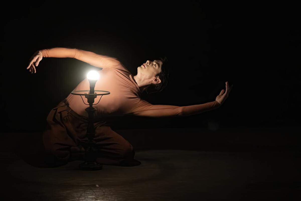 Dancer Ben Workman performs in “Spark,” during the dress rehearsal for the Kansas City Ballet’s production “New Moves,” at the Frost Studio Theater at the Bolender Center on Wednesday, Jan. 27, 2026, in Kansas City. 