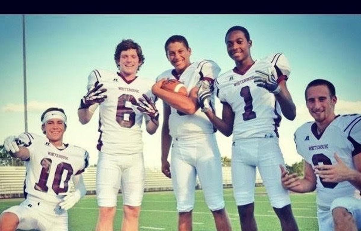 Whitehouse High School quarterback Patrick Mahomes with his close friends. From left: Jake Parker, Coleman Patterson, Mahomes, Jaylon Dews, Ryan Cheatham.