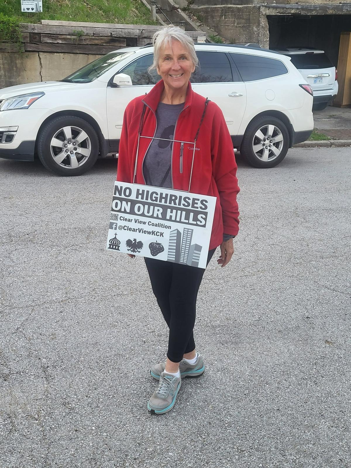 Jerri Moulder is one of the organizers of the ClearView Coalition, which opposes an eight-story high-rise on Central Avenue in Kansas City, Kansas.