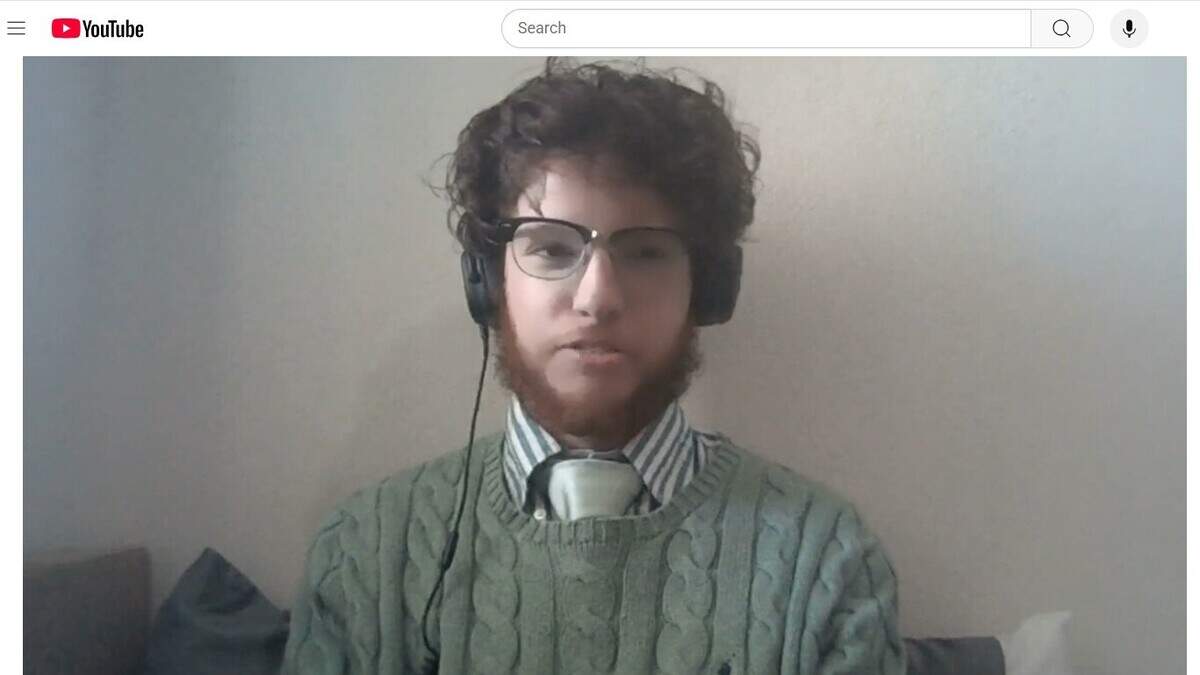 A screen capture of Isaiah Sadowski speaking during an interview on the Second Chancer YouTube channel, posted in June 2024. A Johnson County jury has found Sadowski guilty of reckless second-degree murder in connection with a 2021 crash that killed an Overland Park woman.