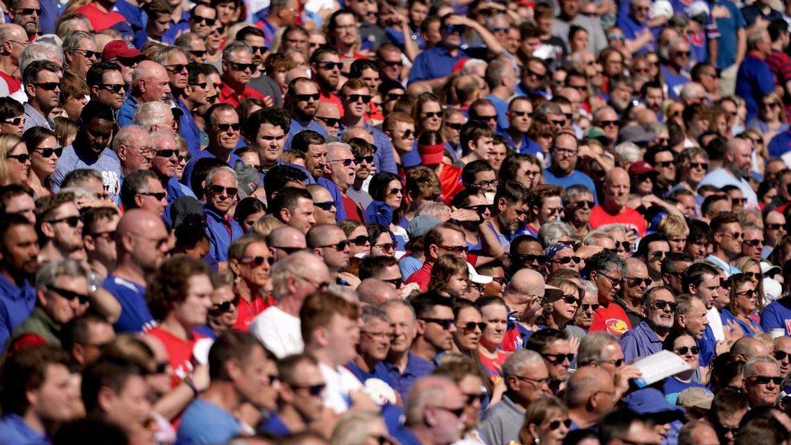 Capacity crowds have become the norm for the KU Jayhawks football team during its undefeated run to start the season. This photo is from the sold-out game against Duke on Sept. 24; the team sold out David Booth Memorial Stadium again this week for Saturday’s matchup against TCU.