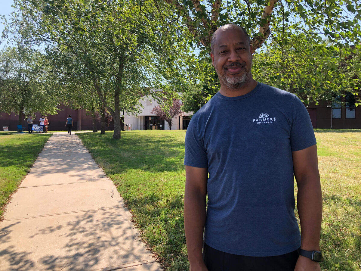 Jefferson Donald, 52, voted Tuesday at Lee’s Summit North High School on NE Douglas Street.