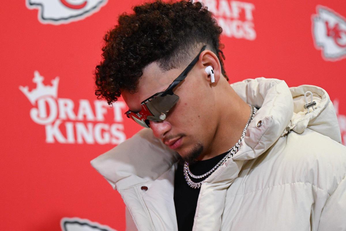 Kansas City Chiefs quarterback Patrick Mahomes arrives before the Chiefs’ game with the Houston Texans on Saturday Dec. 21, 2024, at GEHA Field at Arrowhead Stadium.
