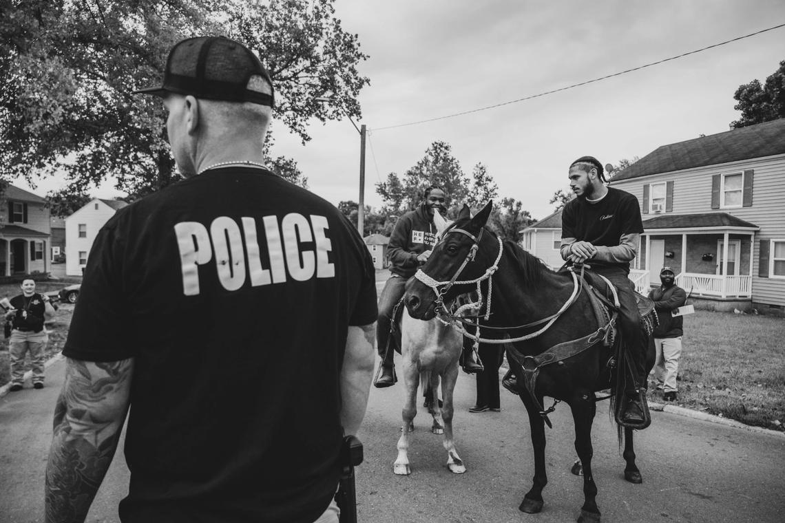 The Copper Boyz use horses as a way of outreach partnered with the police. The police appreciate what the Copper Boyz bring to the table, acknowledging that it helps bridge the gap between the people and law enforcement.