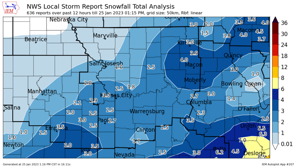 Roughly 1 to 3 inches of snow fell in the Kansas City area | Kansas ...