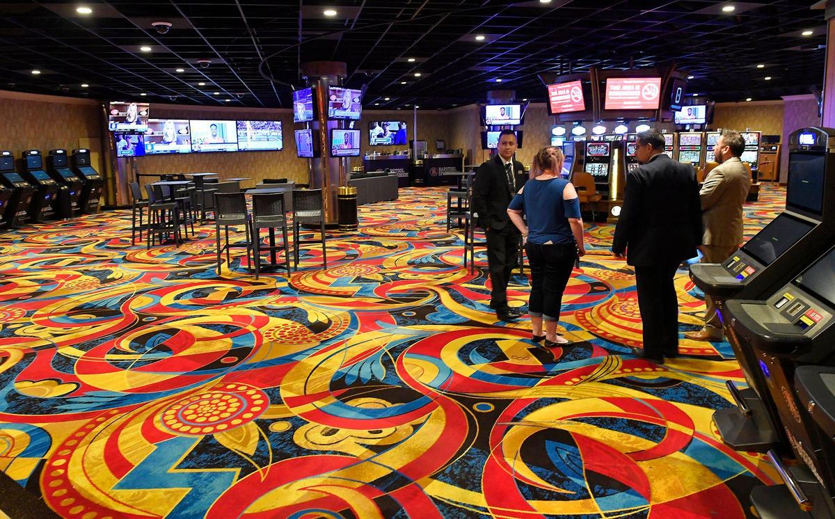 Legalized sports betting starts today in Kansas. Beginning at noon, six mobile sports betting operators are approved to launch, and in-person sportsbooks will be available at two locations, including the Hollywood Casino, shown, in Kansas City, Kansas.
