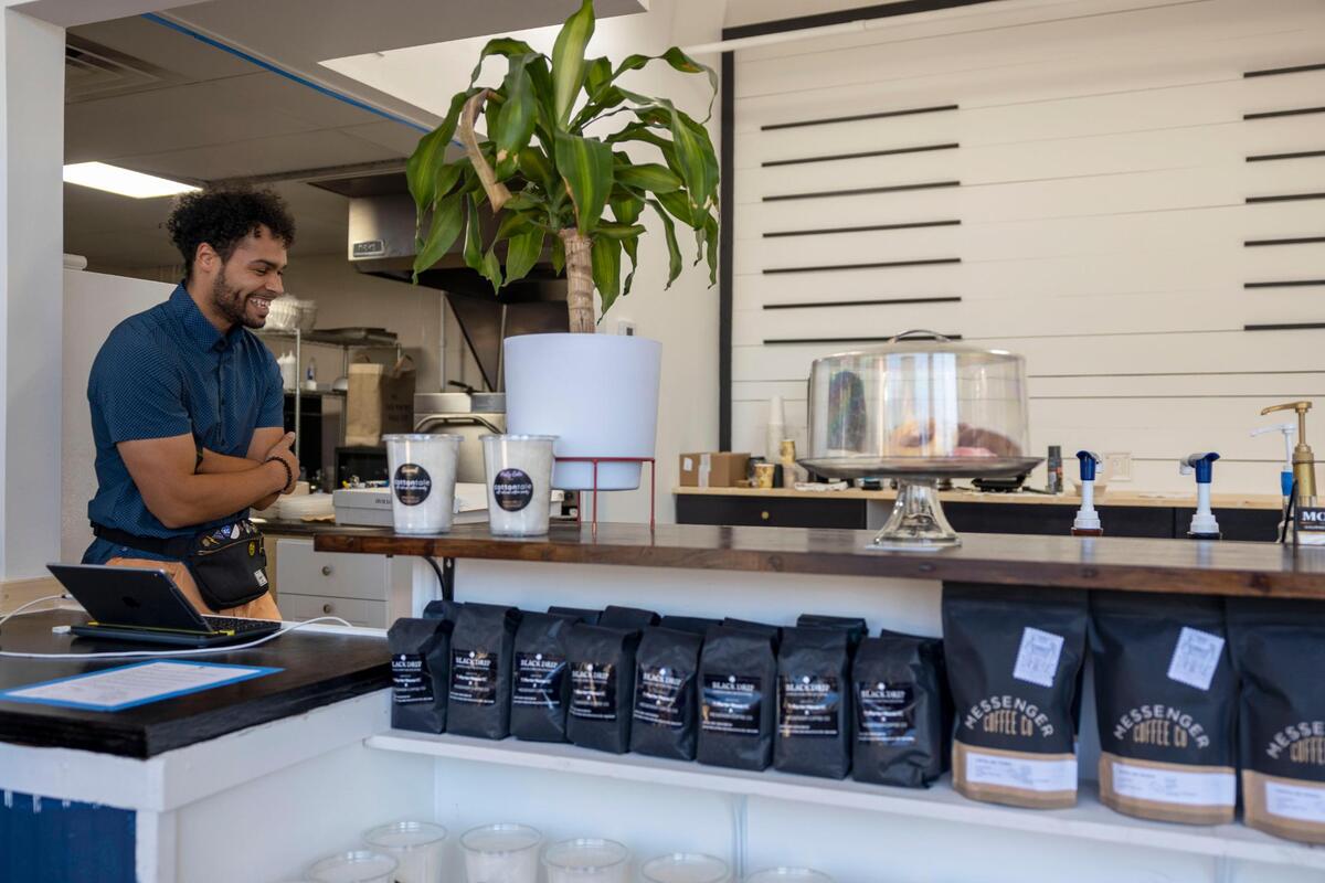 TJ Roberts is the owner of Kinship Cafe, in Kansas City, Kansas.